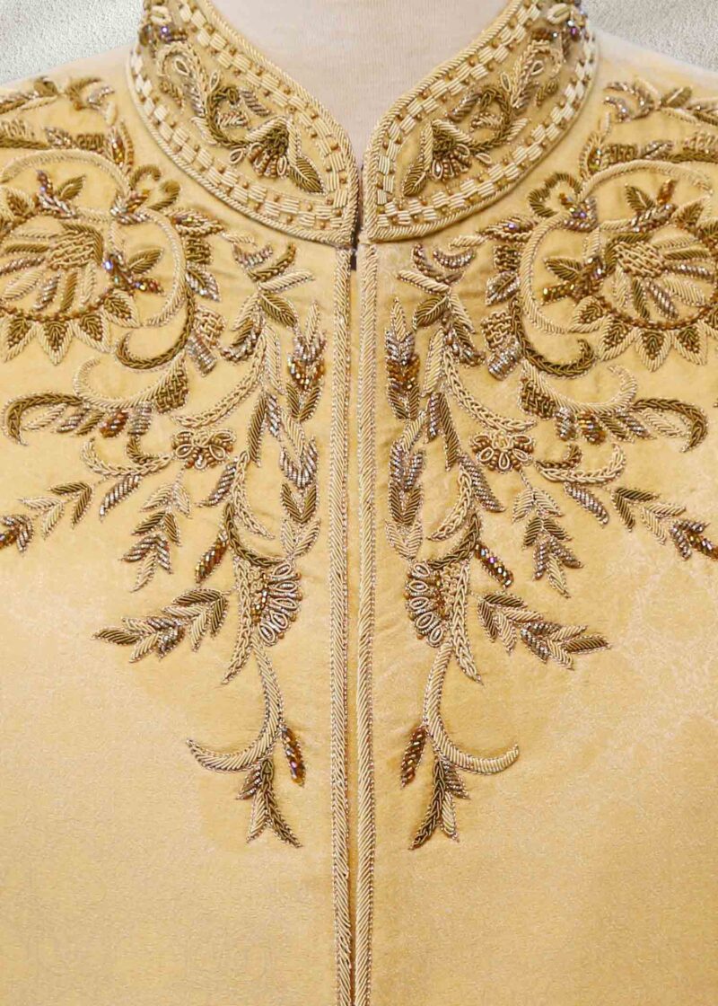 Golden-Wedding-Sherwani-With-Embroidery-front-close.jpg